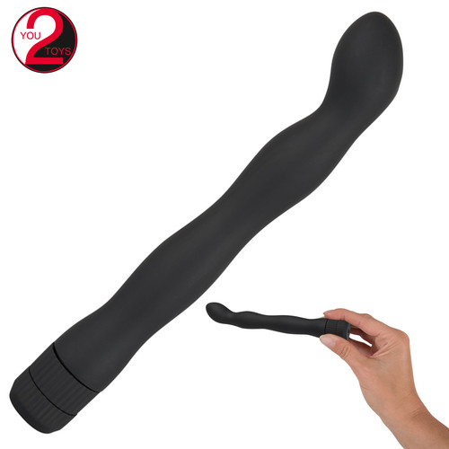 Vibratore anale nero ondulato - vibratore,